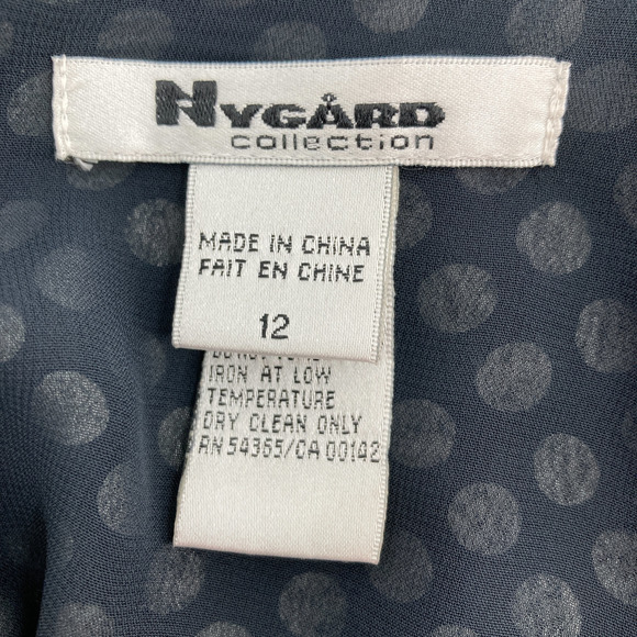 Vintage Hygard Collection Tiered Ruffle Polka Dot Silk Midi Skirt - Picture 6 of 7